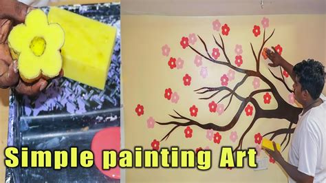 Easy Flower Painting On Wall | Best Flower Site