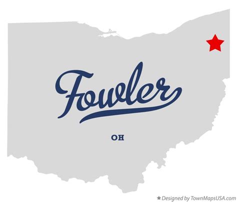 Map of Fowler, OH, Ohio