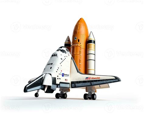 Space Shuttle Challenger on white background. Generative AI 32873898 Stock Photo at Vecteezy