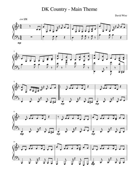 Donkey Kong Country - Main Theme Sheet music for Piano (Solo) | Musescore.com