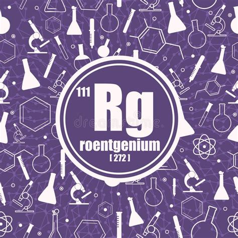 Roentgenium Rg Chemical Element. Roentgenium Sign with Atomic Number. Chemical 111 Element of ...