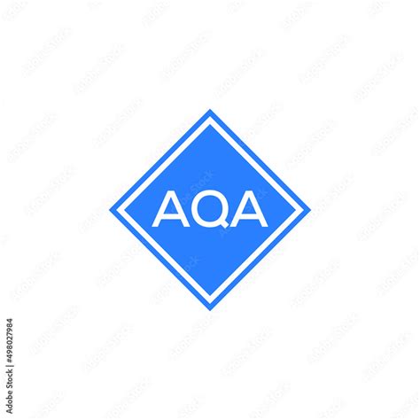 AQA letter design for logo and icon.AQA monogram logo.vector illustration with black background ...