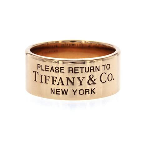 Authentic Return To Tiffany and Co. New York 18k Rose Gold Band Ring For Sale at 1stDibs ...