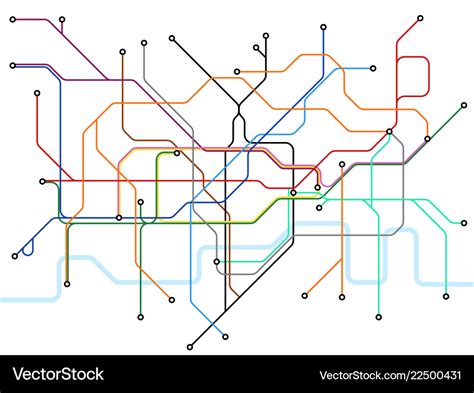 London underground map subway public Royalty Free Vector