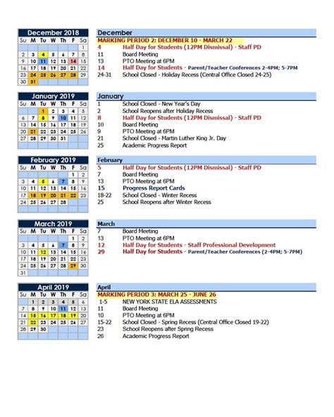 Nyc Students Calendar