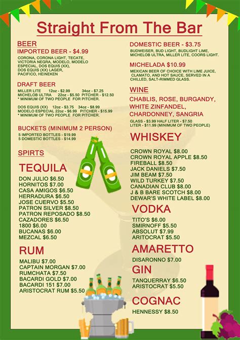 Margaritas Mexican Restaurant VBMargaritas Complete Menu