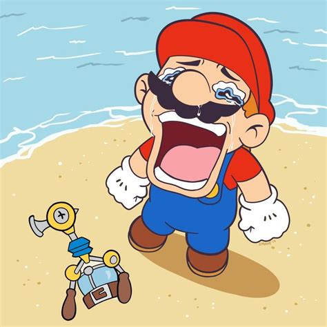 "FLUDD NOOOOOOOOOO!" The only time we see Mario cry | Chopper Crying | Know Your Meme