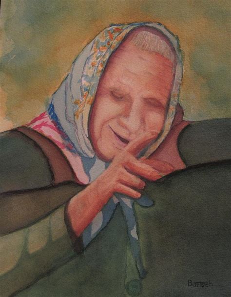 Babushka Lady Painting by David Bartsch - Fine Art America