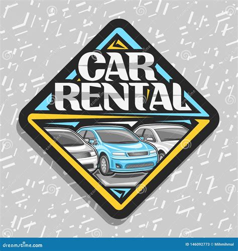 Vector logo for Car Rental stock vector. Illustration of parking ...