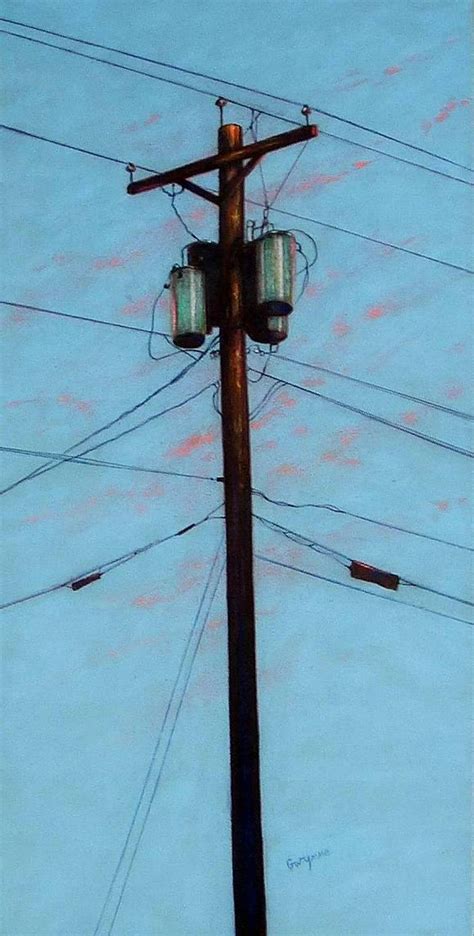 Telephone Pole Painting by James Gwynne | Saatchi Art