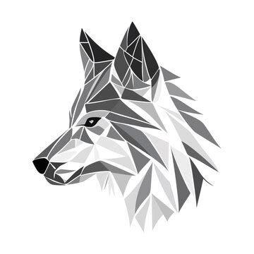 Geometric Wolf Drawing