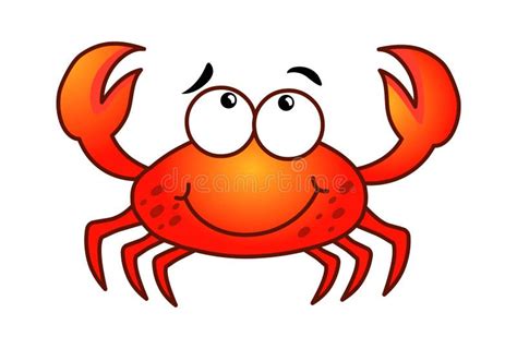 Cartoon Crab Vector.Crab Illustration.Cute Happy Crab Stock Vector ...