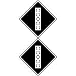 Bbeginning and end of a dangerous place signs vector image | Free SVG