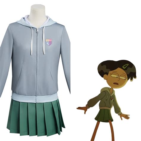 Amphibia Marcy Wu Halloween Carnival Suit Cosplay Costume Uniform Dress ...