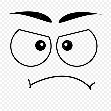 Angry Expression PNG Image, Cartoon Thick Eyebrows Angry Staring ...