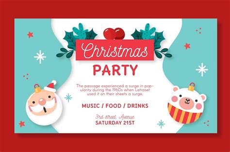 Free Vector | Christmas party banner template