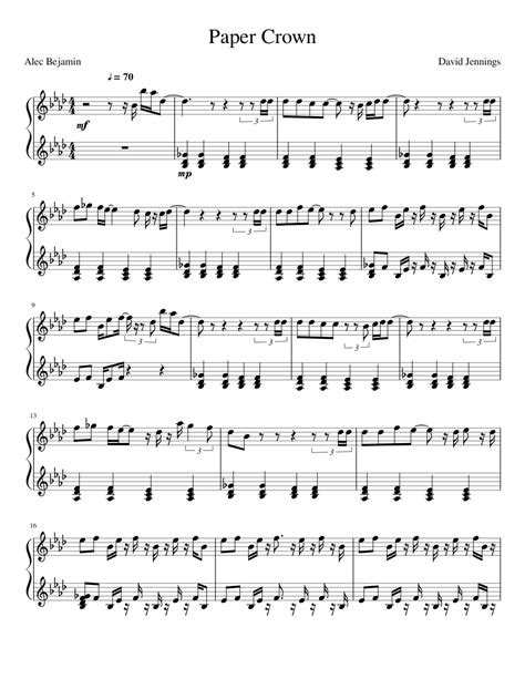 A paper Crown Sheet music for Piano (Solo) Easy | Musescore.com