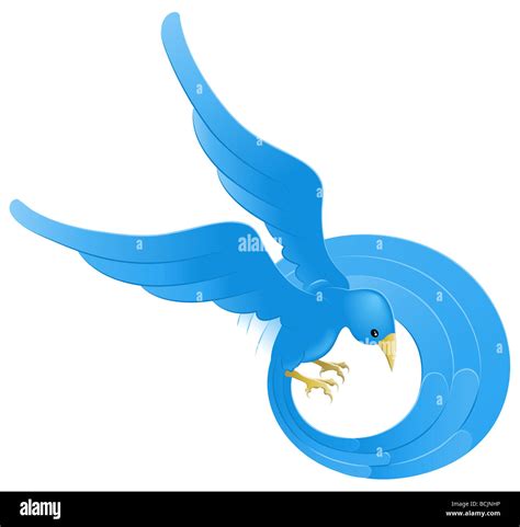 A tweet twitter blue bird bluebird icon or symbol Stock Photo - Alamy