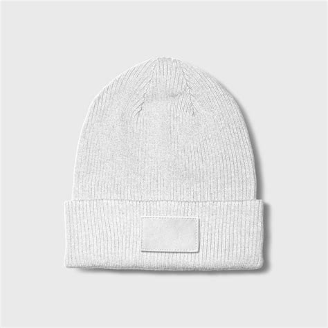 Front View of a Labeled Beanie Mockup Free Download | Resource Boy