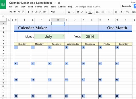 Google Sheets Show Calendar - MDB batchgeo.com