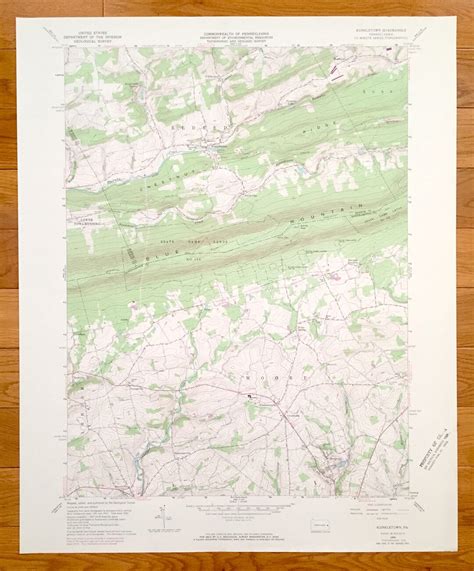 Antique Kunkletown, Pennsylvania 1960 US Geological Survey Topographic Map Monroe County ...