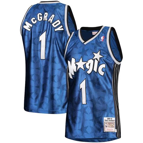 Mitchell & Ness Tracy McGrady Orlando Magic Blue Road 2000/01 Hardwood ...