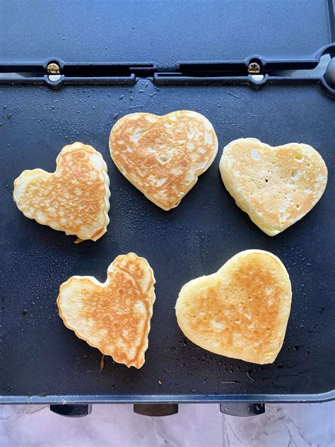 Heart Shaped Pancakes - Katie's Cucina