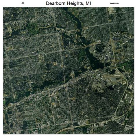 Aerial Photography Map of Dearborn Heights, MI Michigan