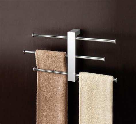 Gedy Bridge Polished Wall Mounted Towel Rack With Sliding Rails, Chrome ...