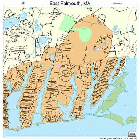 East Falmouth Massachusetts Street Map 2518980