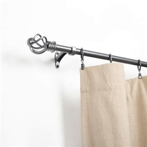 Helix 100% Iron Expandable Window Curtain Rod with Twisted Cage Finials 52" x 144" - Walmart.com ...