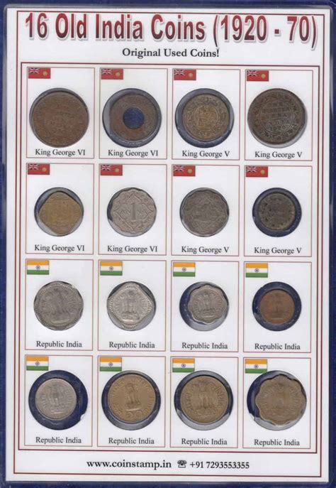 Old Indian Coins from 1920 to 1970 - CoinStamp.in