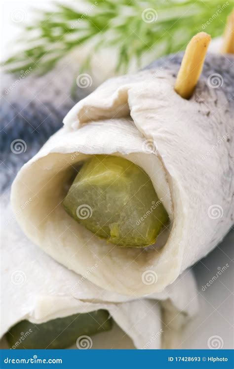 Herring Rollmops stock image. Image of breakfast, dill - 17428693