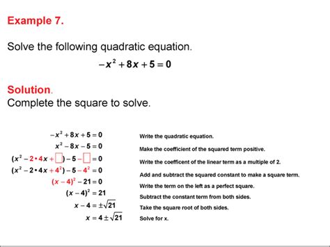 Illustrated Math Dictionary--Quadratic Functions--Example Set 2 ...