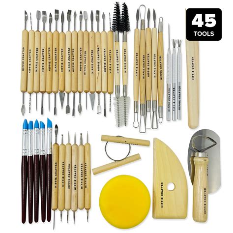 Clay Tools Set 45 Pieces – Hippie Crafter