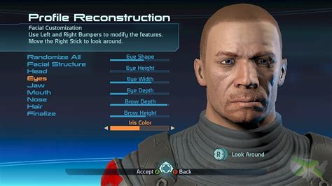 Preview: Mass Effect Character Creation Screens - Xbox America