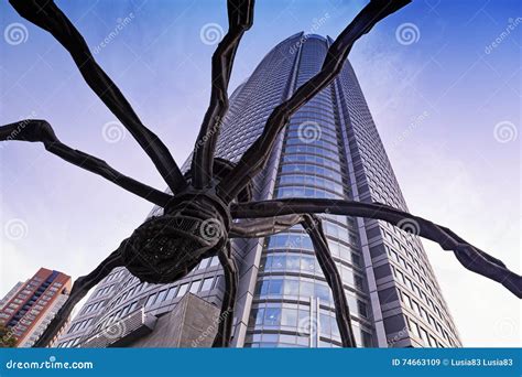 Spider Sculpture in Roppongi Hills on June 1, 2016in Tokyo, Japan. this Spider Sculpture is ...