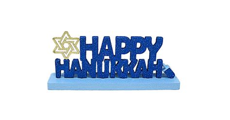 "Happy Hanukkah" Table Decor ($25) | Hanukkah Home Decor Gifts ...