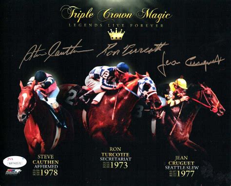 TRIPLE CROWN WINNERS - Photo Signed by 3 Jockeys