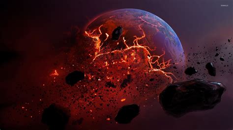 Exploding Earth Wallpaper