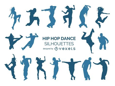 Hip Hop Dancers Silhouette Collection Vector Download