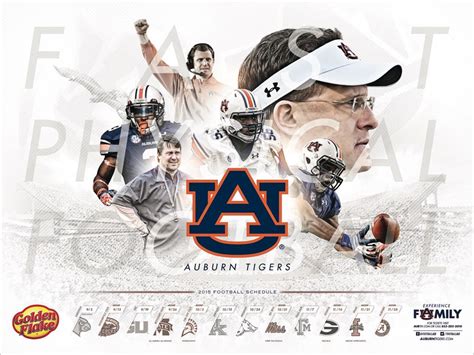 The 2015 Auburn Football Schedule Poster