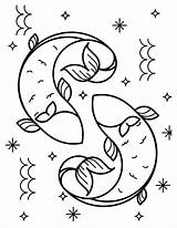Pisces Coloring Pages Creative Fun For All Ages sketch template