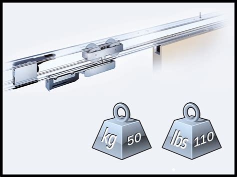 Magic 2 - Wall Mounted, Concealed sliding system for wood door