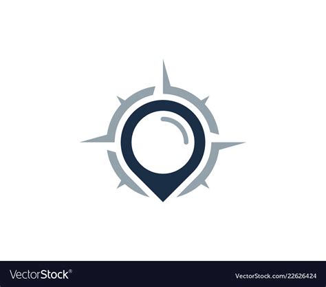 Point compass logo icon design Royalty Free Vector Image