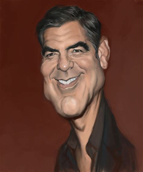 George Clooney | Celebrity caricatures, Funny caricatures, Caricature