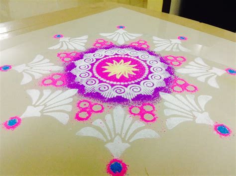 Diwali rangoli, kolam design, stencil DIY | Rangoli colours, Flower ...