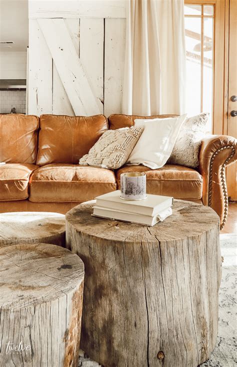 How to Make A Tree Stump Coffee Table - Twelve On Main