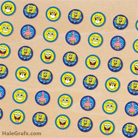 FREE Printable Spongebob SquarePants Hershey’s Kisses Stickers | Spongebob, Spongebob birthday ...