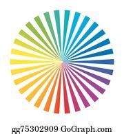 1 Rainbow Color Wheel Ink Stripes Whi Clip Art | Royalty Free - GoGraph